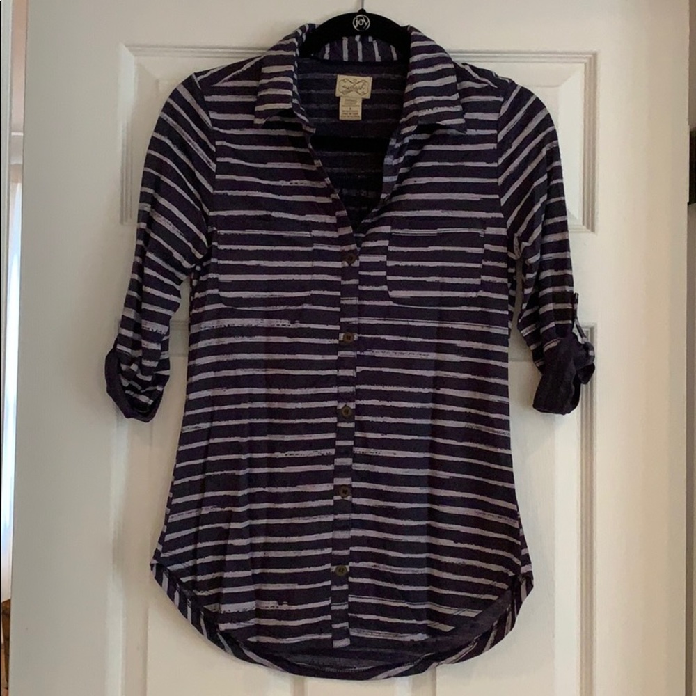 Purple Stripped Button Down
